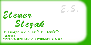 elemer slezak business card